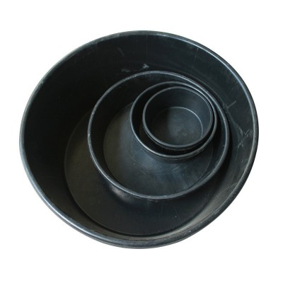 Wholesale stock supply rubber feed pot Black rubber plastic dog bowl Round pet feeding bowl